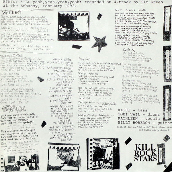 Bikini Kill / Huggy Bear (3) : Yeah Yeah Yeah Yeah / Our Troubled Youth (LP)