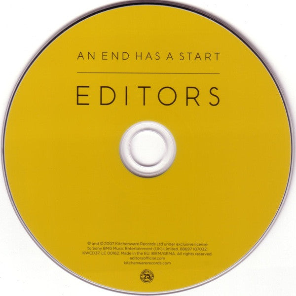 Editors : An End Has A Start (CD, Album)
