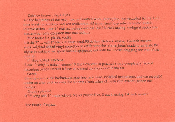 Indian Summer : Science 1994 (CD, Album, Comp, Ltd)