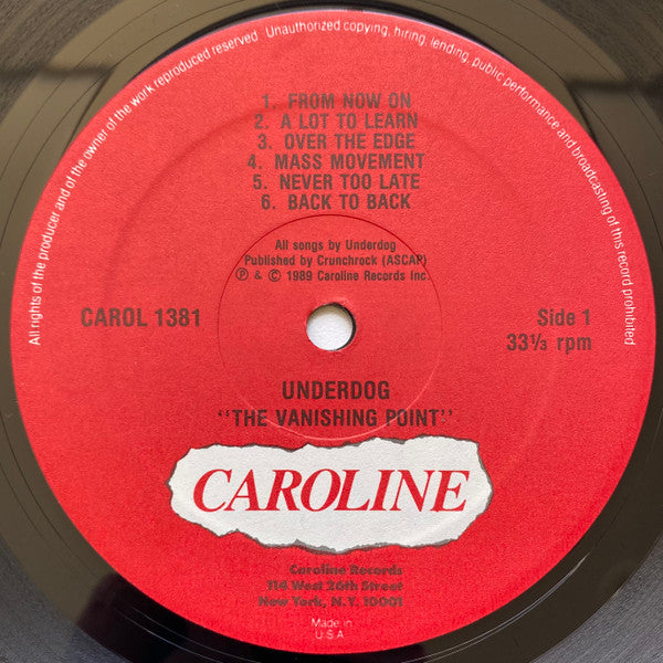 Underdog (2) : The Vanishing Point (LP, Album)
