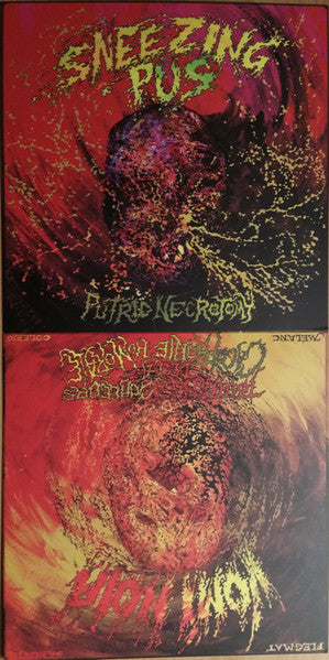 Sneezing Pus / Vomi Noir : Putrid Necrotomy / Toutes Les Couleurs De La Cacophonie Humorale (7", EP, Ltd, Ran)