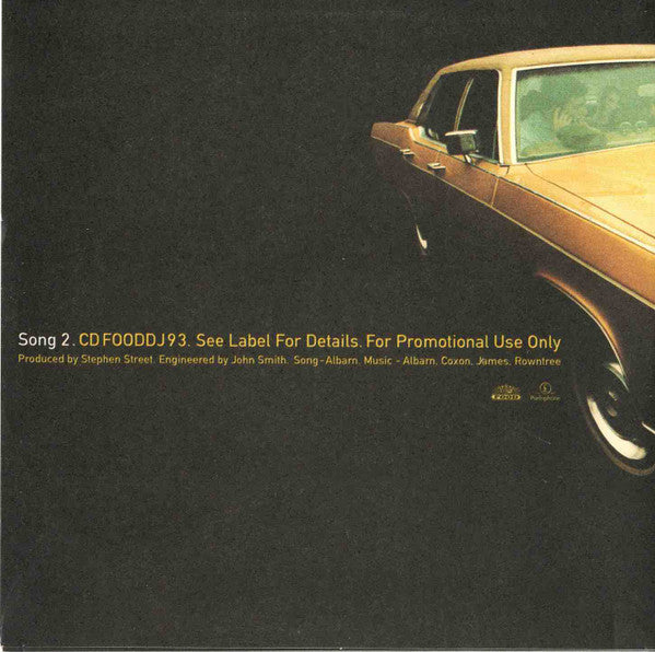 Blur : Song 2 (CD, Single, Promo, Car)