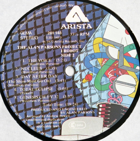 The Alan Parsons Project : I Robot (LP, Album, RE, Gat)