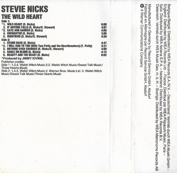 Stevie Nicks : The Wild Heart (Cass, Album, No )
