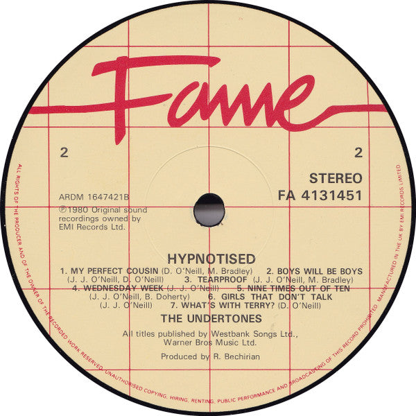 The Undertones : Hypnotised (LP, Album, RE)