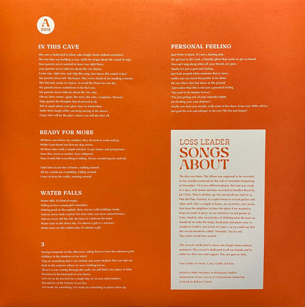 Loss Leader (4) : Songs About (LP)