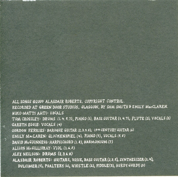 Alasdair Roberts : Spoils (CD, Album)
