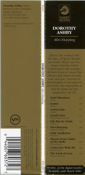 Dorothy Ashby : Afro-Harping (CD, Album, Ltd, RE, RM)
