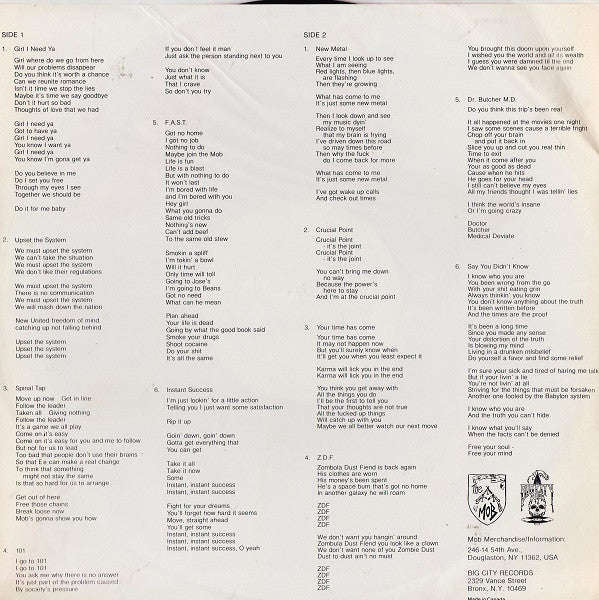 The Mob (5) : We Come To Crush (LP, Album)