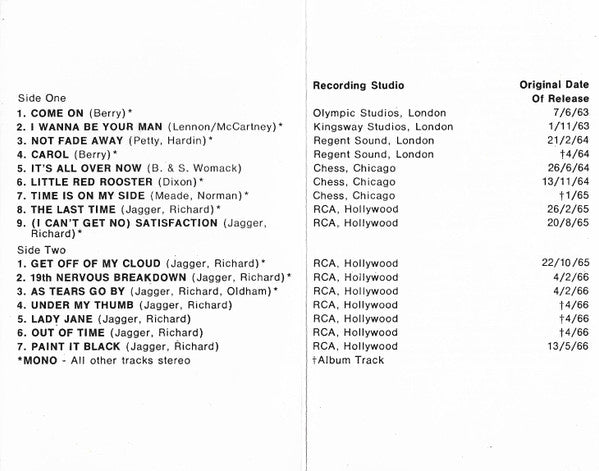 The Rolling Stones : Rolled Gold (The Very Best Of The Rolling Stones) (2xCass, Comp, RE)