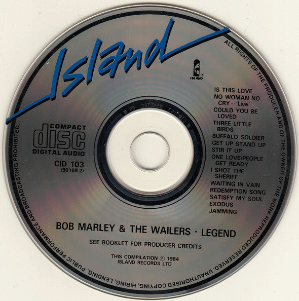 Bob Marley & The Wailers : Legend (The Best Of Bob Marley And The Wailers) (CD, Comp, RE, RM)