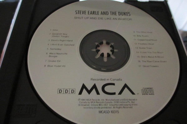 Steve Earle And The Dukes* : Shut Up And Die Like An Aviator (CD, Album)
