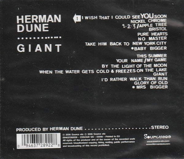 Herman Dune* : Giant (CD, Album)