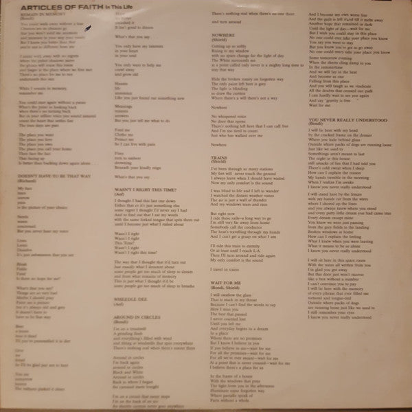 Articles Of Faith : In This Life (LP, Album)