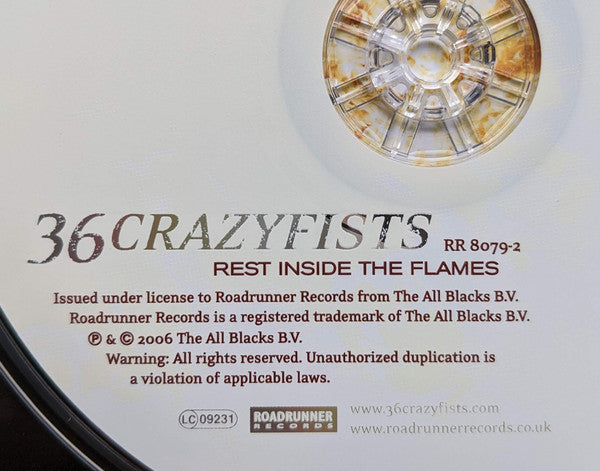36 Crazyfists : Rest Inside The Flames (CD, Album)