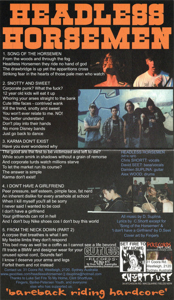 Bjelke-Petersen Youth / Headless Horsemen : Bjelke-Petersen Youth / Headless Horsemen (7", EP)