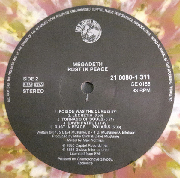 Megadeth : Rust In Peace (LP, Album, Mul)