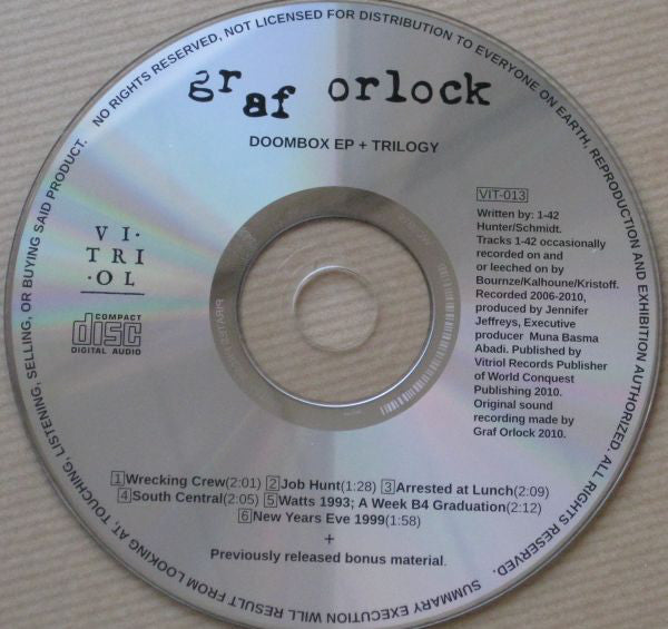 Graf Orlock : Doombox (10", EP, Cle + CD, Comp + Box)