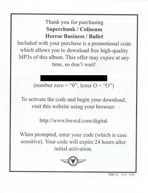 Superchunk / Coliseum (2) : Horror Business / Bullet (7", RSD, Ltd, Fuc)
