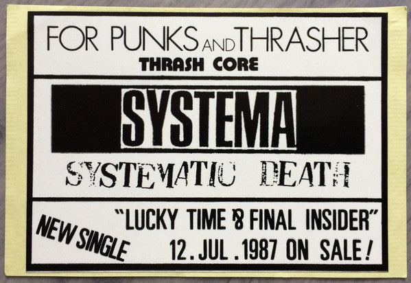 Systematic Death : Final Insider â‹… Lucky Time! (12", Album, Single)