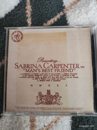 Sabrina Carpenter : Man's Best Friend (CD, Album, Exc)