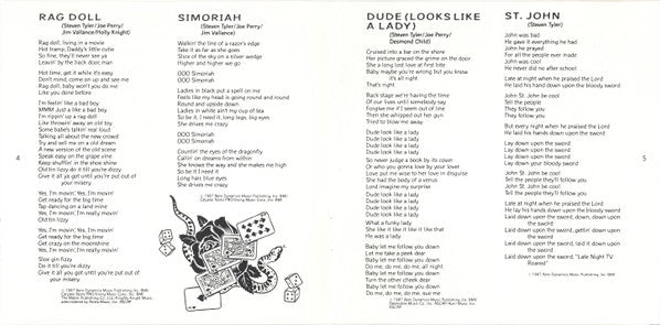 Aerosmith : Permanent Vacation (CD, Album, RSA)