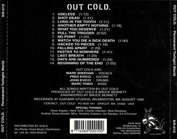 Out Cold.* : Permanent Twilight World (CD, Album)
