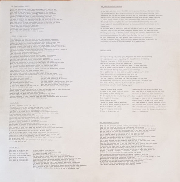 Conflict (2) : The Ungovernable Force (LP, Album, RP, £5.)