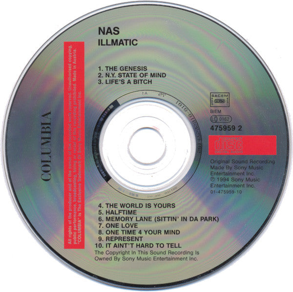 Nas : Illmatic (CD, Album, RP)
