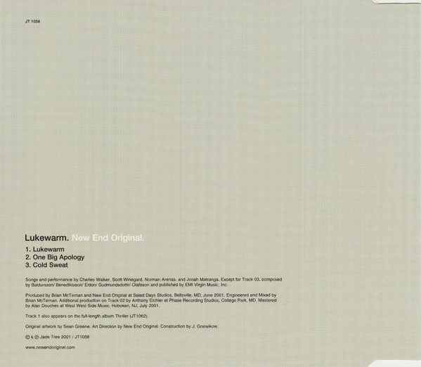 New End Original : Lukewarm (CD, Single)