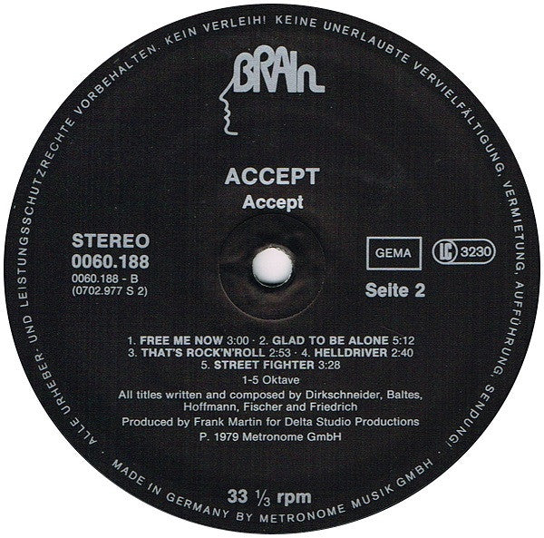 Accept : Accept (LP, Album, RP)