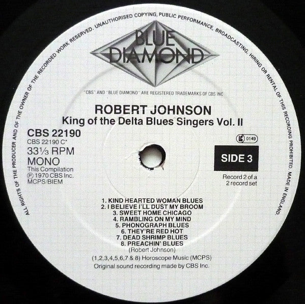 Robert Johnson : King Of The Delta Blues Singers Volumes 1 & 2 (2xLP, Comp, Mono, RM)