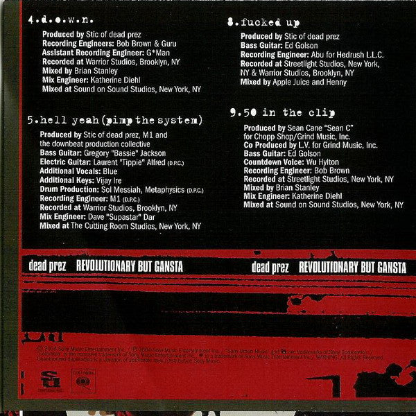 dead prez : RBG (Revolutionary But Gangsta) (CD, Album)