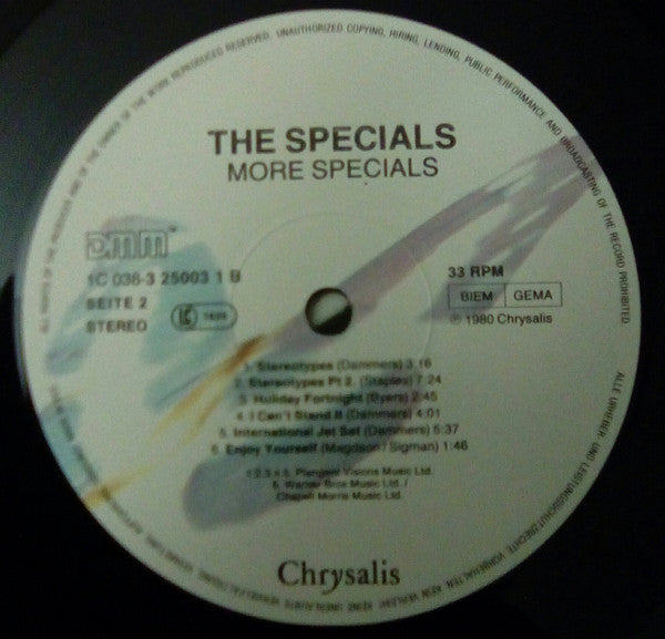 The Specials : More Specials (LP, Album, RE)