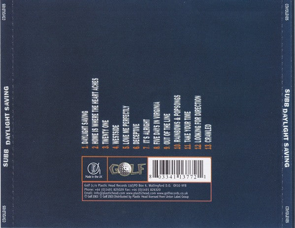 Subb : Daylight Saving (CD, Album)
