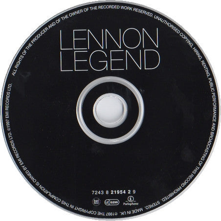 John Lennon : Lennon Legend (The Very Best Of John Lennon) (CD, Comp, EMI)