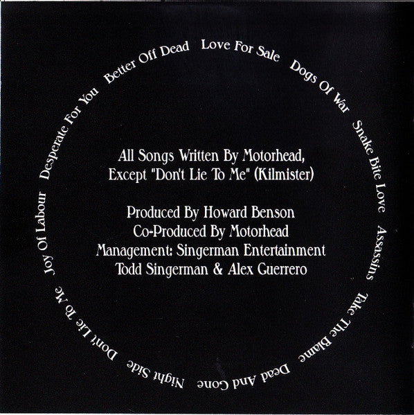 Motörhead : Snake Bite Love (CD, Album, RP)
