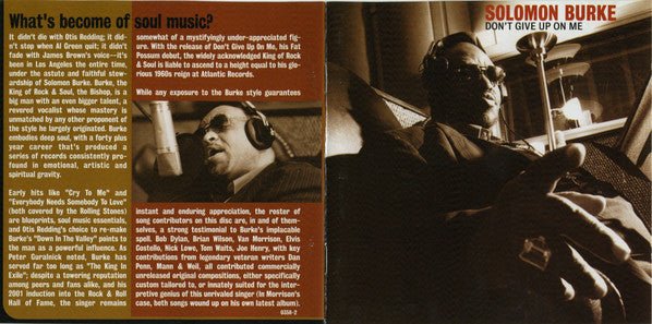 Solomon Burke : Don't Give Up On Me (CD, Album, Son)