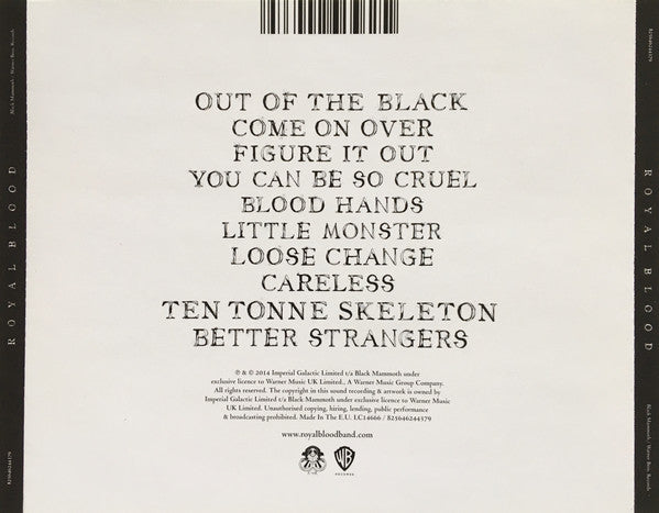 Royal Blood (6) : Royal Blood (CD, Album)