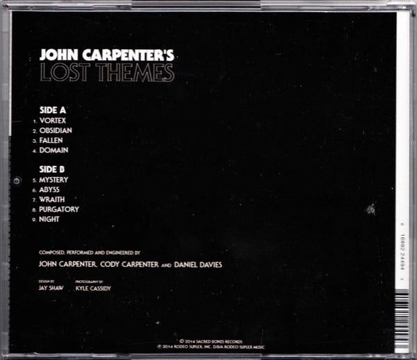 John Carpenter : John Carpenter's Lost Themes (CD, Album)