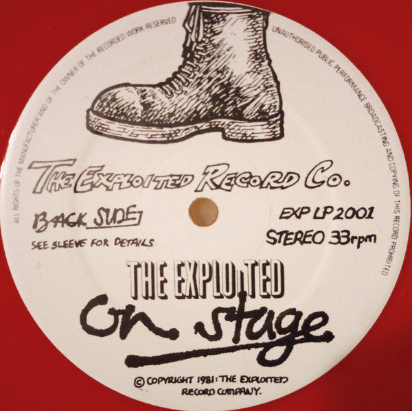 The Exploited : On Stage (LP, Album, P/Unofficial, Red)