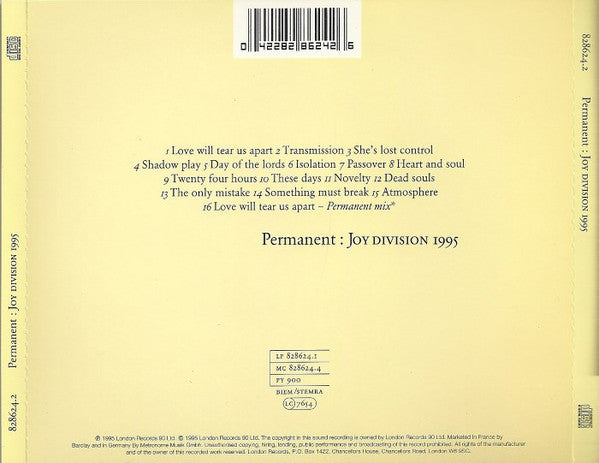 Joy Division : Permanent: Joy Division 1995 (CD, Comp, UK )