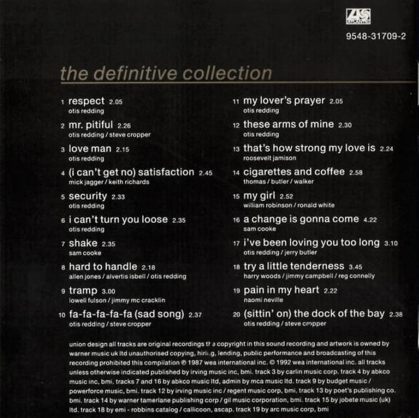 Otis Redding : The Dock Of The Bay - The Definitive Collection (CD, Comp, Mono, RE)