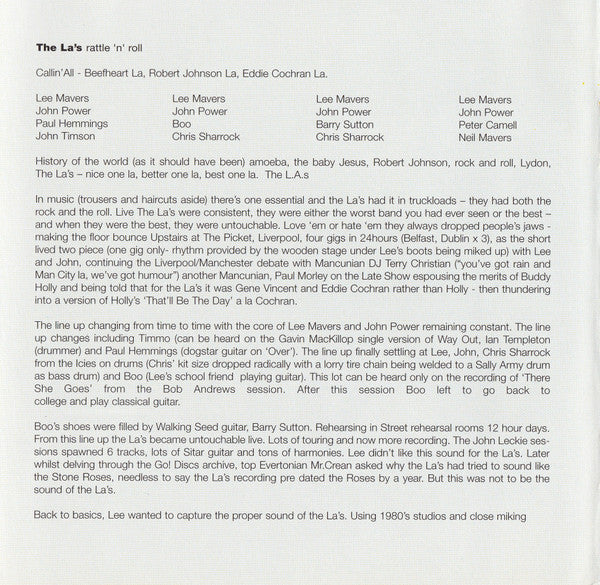 The La's : The La's (CD, Album, RE, RM)