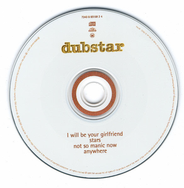 Dubstar (2) : I Will Be Your Girlfriend (CD, Single, CD1)