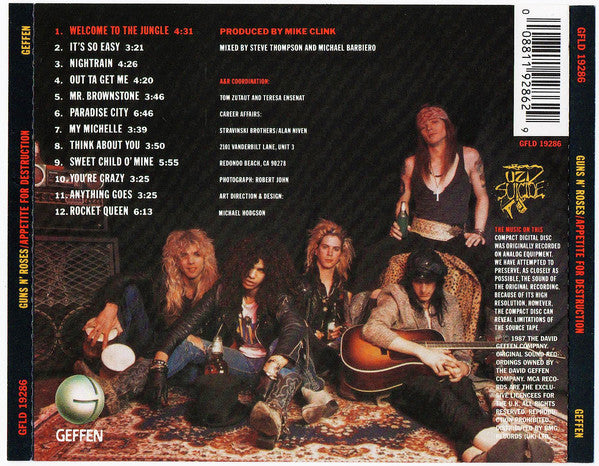 Guns N' Roses : Appetite For Destruction (CD, Album, RE)