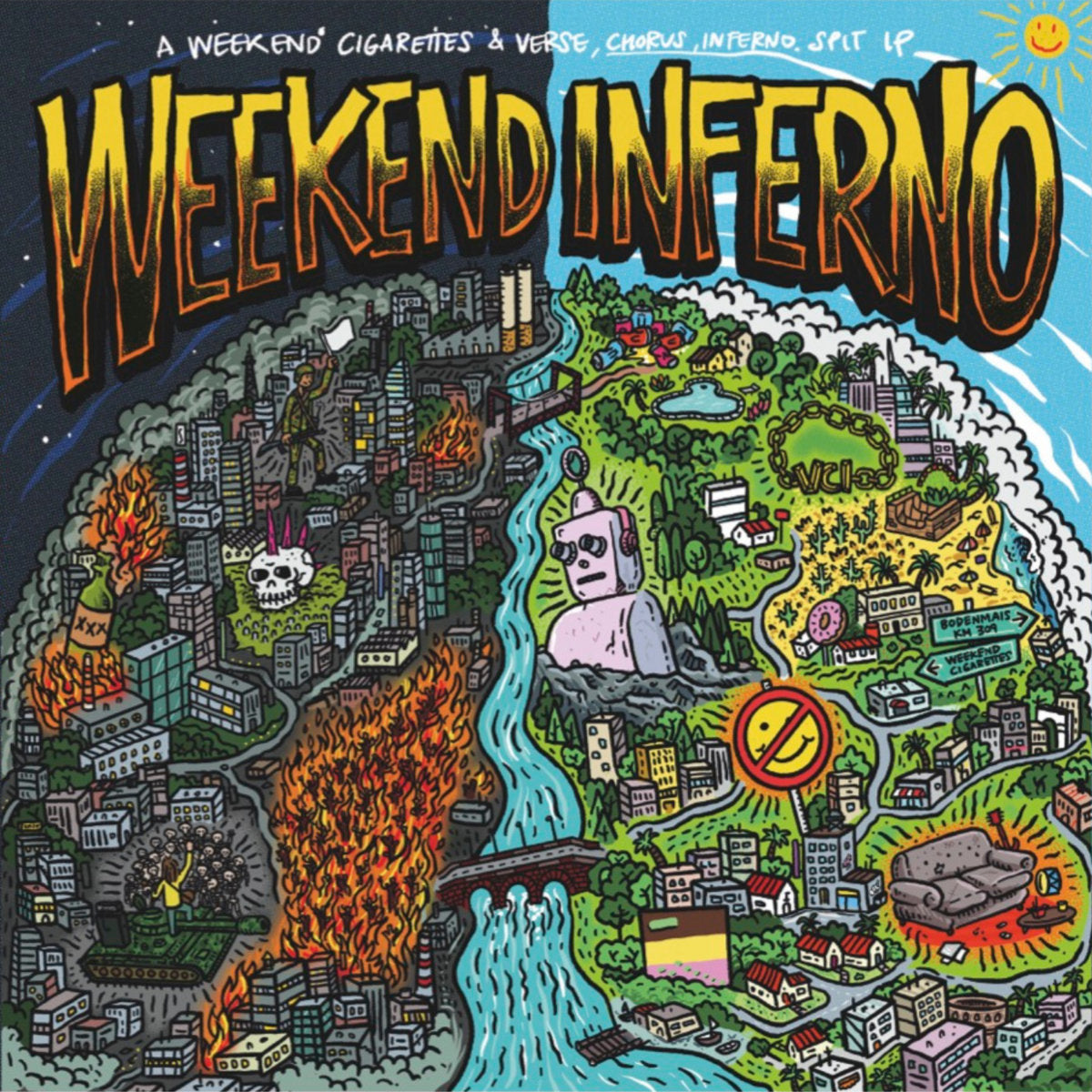 Verse, Chorus, Inferno. / Weekend Cigarettes - 'Weekend Inferno' Split LP