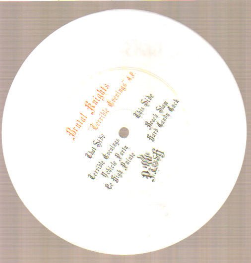 USED: Brutal Knights - Terrible Evenings E.P. (7", EP, Ltd, RP, Whi) - Used - Used