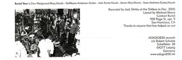USED: Burial Year - Pestilence (LP, Album, W/Lbl) - Used - Used