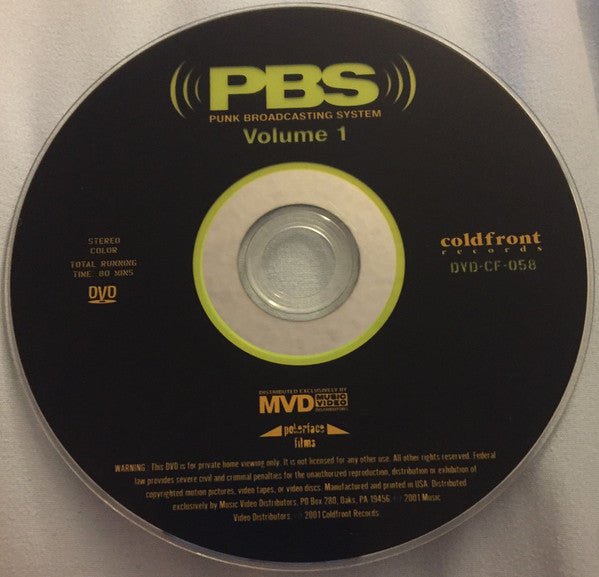 USED: Various - (((PBS))) Punk Broadcasting System Volume 1 (DVD - V, Comp, NTSC) - Used - Used